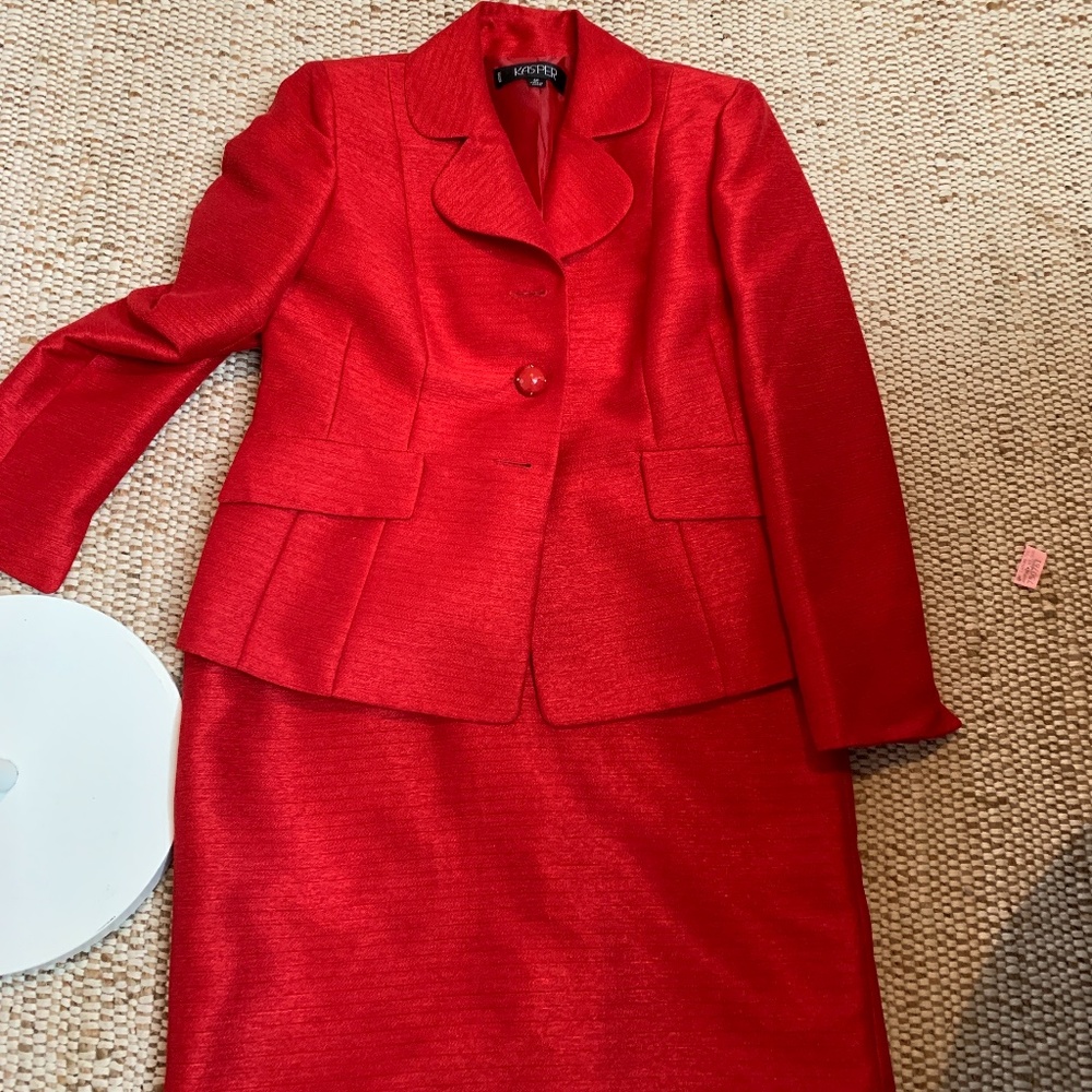 Jasper petite deep red suit . Worn once
